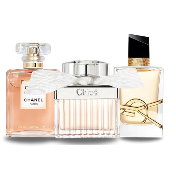 Combo de 3 Perfumes - Coco Mademoiselle de Chanel, Libre de Yves Saint Laurent y Chloé Signature [100 ml]