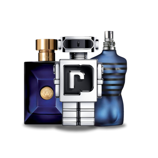 Combo de 3 Perfumes - Dylan Blue de Versace, Phantom de Paco Rabanne y Ultra Male de Jean Paul Gaultier [100 ml]