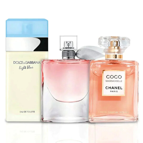 Combo de 3 Perfumes - La Vie Est Belle, Mademoiselle y Light Blue [100 ml]