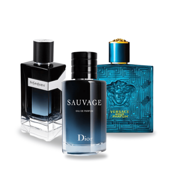 Combo de 3 Perfumes - Y de Yves Saint Laurent, Sauvage de Dior y Versace Eros [100 ml]
